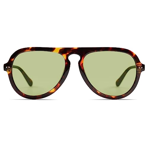 SOJOS Retro Aviator Sunglasses Womens Mens Vintage Plastic Frame Shades Lentes De Sol Para Mujer SJ2255 Bemi