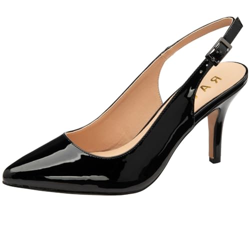 Image of Ravel Kavan Womens Court Shoes 4 UK Black Patent