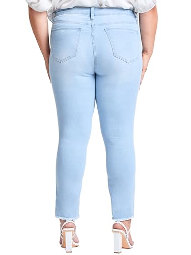 Royalty For Me Womens Women's Plus Size Sustainable High Rise Skinny Ankle Jeans4