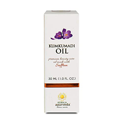 Kerala Ayurveda Kumkumadi Oil - Traditionelles Gesichtsöl mit Safran, Sandelholz & Manjistha zur Unterstützung einer gesunden Haut für natürlich strahlende & strahlende Haut, 30 ml