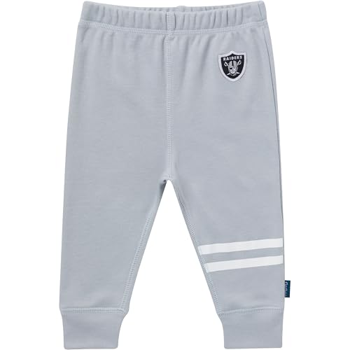 Gerber NFL Team Baby Girls' 3-Piece Onesie Bodysuit, Pants & Headband Set, Raiders, 3-6 Months - image 3