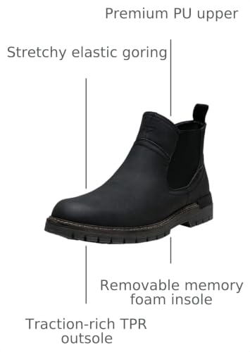 Image of Jousen Chelsea Boots Casual Slip On Ankle Waterproof Mens Boots