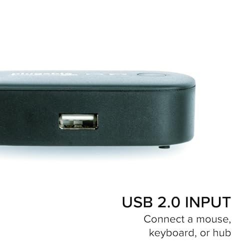 Image of Plugable USB 2.0 Sharing Switch for One-Button USB Device Port Sharing Between Two Computers (A /B Dual Computer Switch)