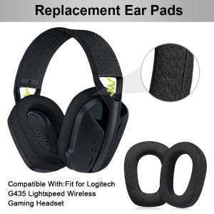 Image of ZORBES 2PCS Replacement Earpads for Logitech G435 Lightspeed Wireless Gaming Headphones with 1PCS Headband Cushion, Ear Pads Cushions with Durable Mesh Fabric, High-Density Foam