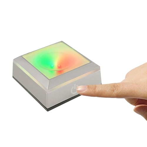 Image of 4-Pack LED Display Base with Spherical Recess & Touch Switch, Crystal Ball Light Stand for 3D Laser Crystal Glass Art, Home Decor, and Figurine Display Lighting Platform