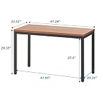 Modern 48 Inch Computer Desk for Home Office - Sleek and Sturdy, Ideal for Work and Study, Multi-Purpose Table for Writing, Dining, and Workstation, Suitable for Office and Home Office Use - Image 3