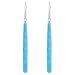 Turquoise Earrings in Sterling Silver & Genuine Turquoise (2.5" Long)