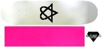 Heartagram Skateboard Deck CKY bam White 7.5 Pink Grip