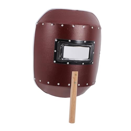 IMIKEYA Professional Handheld Welding Face Mask with Eyeglass Industrial Welding Shield with Wood Handle