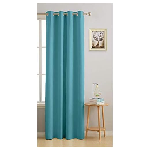 Cloth Fusion 100% Room Darkening Solid Blackout Window Curtain, Set of 1 (Door - 9 Feet, Peacock)