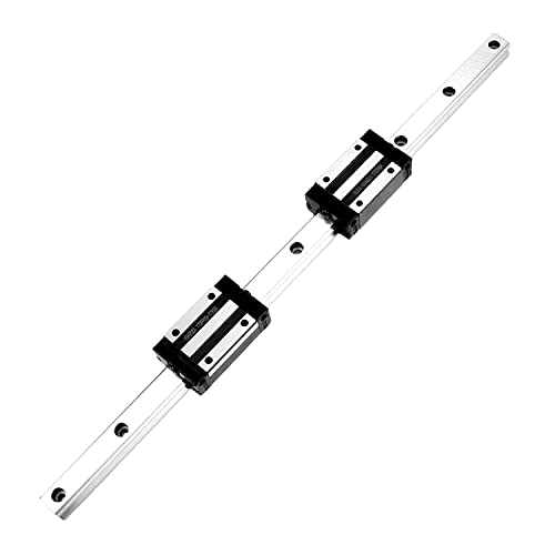 Image of [2 Pack] HGR20 /HGH20 350mm / 13.779inch Linear Sliding Rail Guide with 4 HGH20CA Linear Bearing Sliding Carriage Block for 3D Printer, CNC Machine and Routers (350mm)