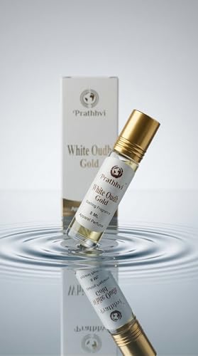 Image of White Oudh Gold Attar Roll-On Perfume Oil 8 ml | Alcohol Free | Long Lasting Rich Fragrance | Men & Women | Pocket Size Travel Friendly Roll On | Daily Wear