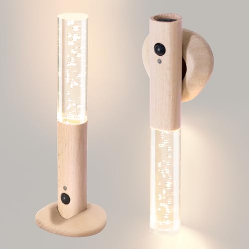 Image of Rechargeable Motion Sensor Wall Sconce, White Ash, 2 Pack | Two magnetic peel-and-stick indoor night lights for hallway ends, stair landings, bedrooms, bathrooms, or closets