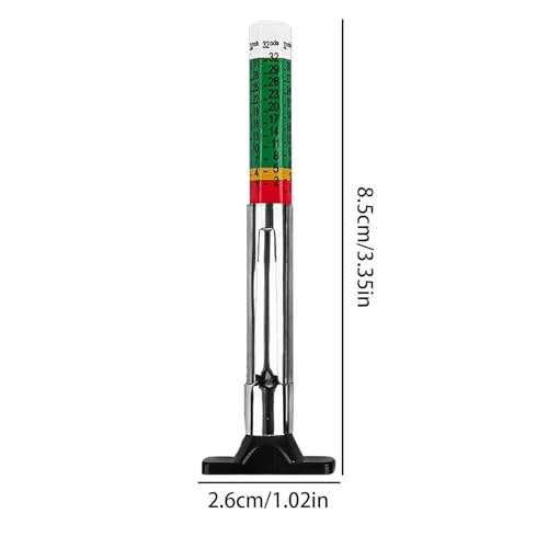 Image of Small Tyre Tread Depth Gauge - Beginners Tyre Tread Depth Gauge with Clear Scale | Tyre Tread Depth Measuring Tool, Home Car Repair Shop Accurate Measurement Tools for Caravan Trucks