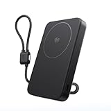 EF ECOFLOW Rapid Mag Power Bank 10,000mAh, Qi2.2 25W Wireless Charging, 0.6'' Slim Magnetic Portable Charger, Built-in USB-C Cable, Qi2 Certified Magsafe-Compatible Battery for iPhone 17/16/15, Black