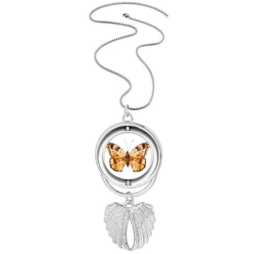 Collier ailes d'ange marron anti-allergie pour peaux sensibles
