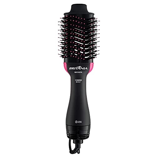 Britânia Escova Secadora BEC02PR Bivolt 4 em 1 1300W Plástico Rosa/Preto