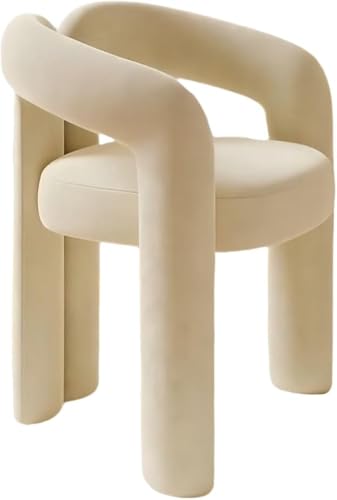 Silla de maquillaje moderna tapizada con respaldo para tocador 2