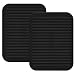 Lucky Plus Silicone Pot Mat for Countertop Trivet Pads Heat Resistant Table Dish Drying Mat or Placemats 2 Pack,Size:9x12 Inch, Color: Black, Shape:Rectangular