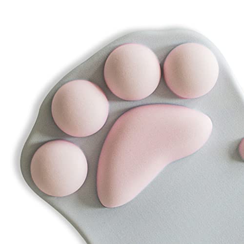 Tapis de souris ergonomique rose pour soulager le poignet au bureau