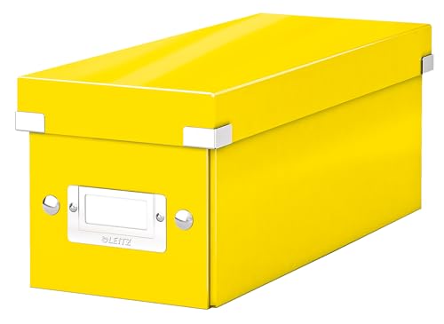 Leitz Click & Store WOW schmale Aufbewahrungsbox mit Deckel, Box zur CD Aufbewahrung… – Ansicht 1