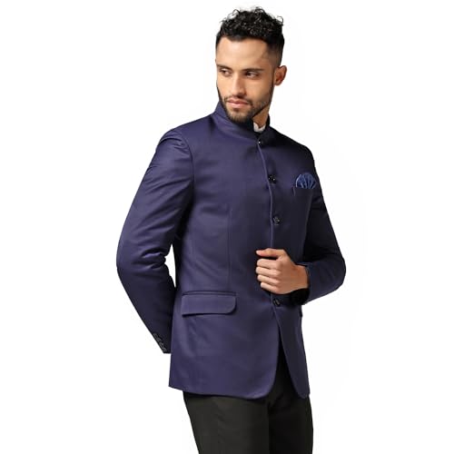 Image of TAHVO Men Blazer Lycra Fabric Slim Fit Single Breasted Blazer