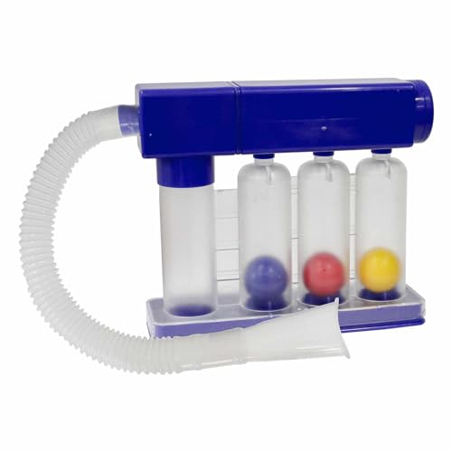 HNCY Oxyfit Espirómetro Pulmonar, Incentivador Respiratorio de 3 Bolas, Lung Trainer, Oxyfit Breathing Trainer, Entrenador Pulmonar Ejercitador Respirstorio Para Función Pulmonar Y Terapia Del Habla