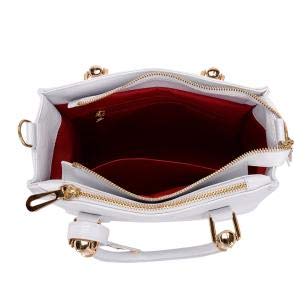 Kit Bolsa Feminina Tote Brilho Lorena + Carteira Selten Branco