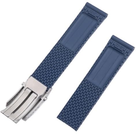 Bracelet silicone tressé 22mm anti-transpiration pour Breitling Avenger robuste - 3
