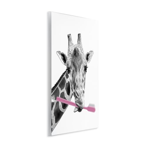 Image of Funny Animal Bathroom, 13 x 19 Inch Mounted Print on Wall Plaque
