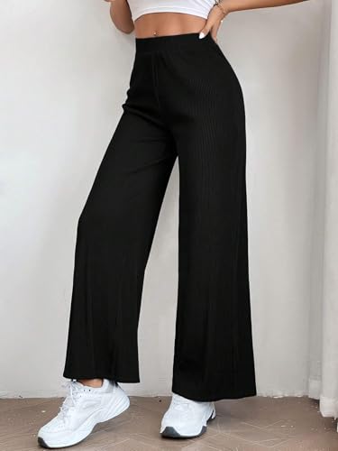 Image of GRECIILOOKS Women's Parachute Cargo Pants - High Waist Flared Korean Trousers| Trendy Casual Wear for Daily & Travel Use (Available in Plus Size)