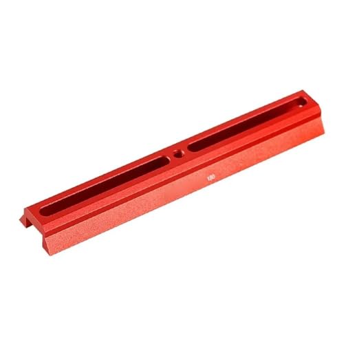 Placa de cola de milano de metal anodizado rojo con tornillos de 1/4