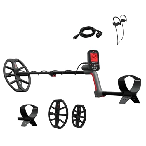 Image of MINELAB Vanquish 560 PRO-Pack Fully-Automatic Lightweight Waterproof Metal Detector with Multi-IQ Technology, Includes V12X 12 inch and V8X 8 inch Double-D Coils and Wireless Ear Buds