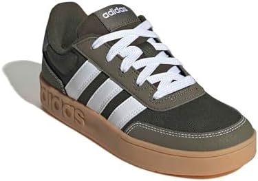 adidas BREAKBASE J Unisex Çocuk Ayakkabı Düşük Taban (Futbol Dışı), night cargo/ftwr white/olive strata, 38 - Görsel 5