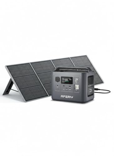 AFERIY 800W Portable Power Station with 1pcs 200W Foldable Solar Panel, 512wh Solar Generator for Camping, CPAP, Home Backup