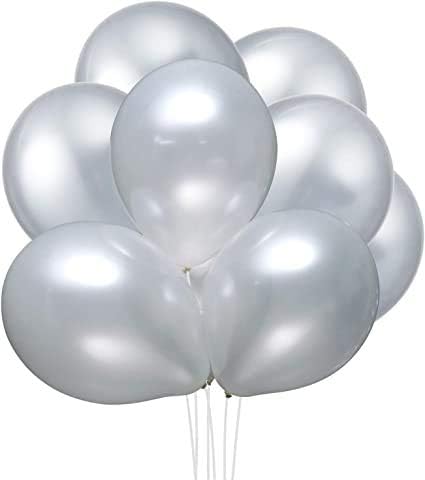 10 Inch (Pack of 50) Balloons for Birthday Decoration, Decoration for Weddings, Engagement, Baby Shower, 1st Birthday, Anniversary Party, Birthday Party Supplies (White)