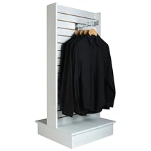 Econoco 2 Way Slatwall Display Merchandiser, 25.5 Inch Wide x 24 Inch Deep x 54 Inch High, Retail Display Fixture, White