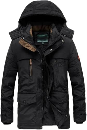 Veste Cargo Polaire Hiver Homme – Style Aviateur Militaire, épaisse Et Chaude – Taille M à 4XL – Pour Extérieur, Décontracté Chic