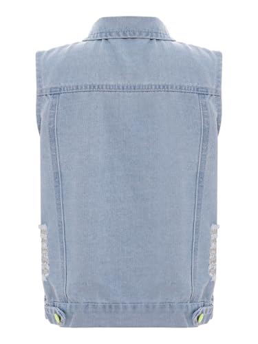 Linjinx Kids Boys Fashion Sleeveless Ripped Denim Jacket Vest Denim Motorcycle Biker Jean Vest Gilets Coat Outerwear2