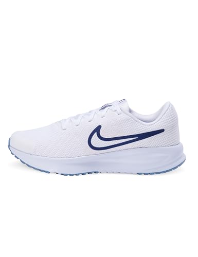 Nike Women's Run Defy Road Running Shoes, White/Blue Void-Football Grey-Work Blue, 8
