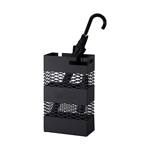 Porte-parapluie métallique noir structure haut de gamme pour hall de réception