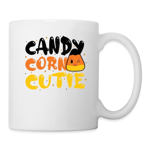 DesignsByJnk5 Tasse Unisex Halloween | Candy Corn Cutie Kaffeetasse Halloween Spruch | Süßigkeiten lustige Sprüche Keramik Tasse Geschenkidee Halloween