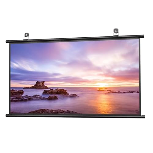 Pantalla de proyección manual 72" 4:3 gris de fibra de vidrio