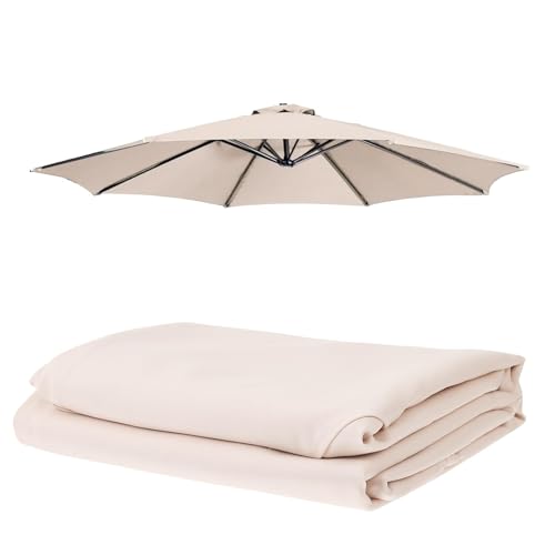 Replacement Parasol Canopy 8 Arms 3M Garden Parasol Replacement Canopy, Polyester UV Protection Waterproof，for Outdoor Garden Deck Backyard Sun Shade (Umbrella Cloth ONLY)