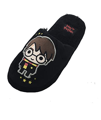 Harry Potter Girls Mule Slippers, Black Scarf, Size 4