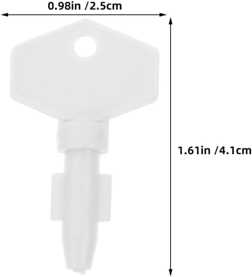 2 Pcs Plastic Paper Towel Dispenser Key for Commercial Use, White Unique Key Design to Open Paper Towel Dispensers and Tissue Boxes, for Restroom Maintenance and Replacement
