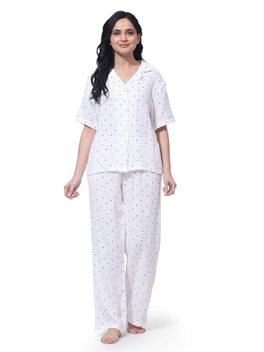 Image of B STORIES Women's Cotton Pyjama Set | Comfort and Relexed Nightsuit for Ladies