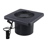 15,2 cm Solar-Lüftungsventilator mit Rückschlagventil, feuerfestes ABS-Wandabluftgebläse für Haus und Gewächshaus, Energie-Luftabsaugung mit Solarmodul-Kit im Lieferumfang enthalten (10,2 cm) – Ansicht 4