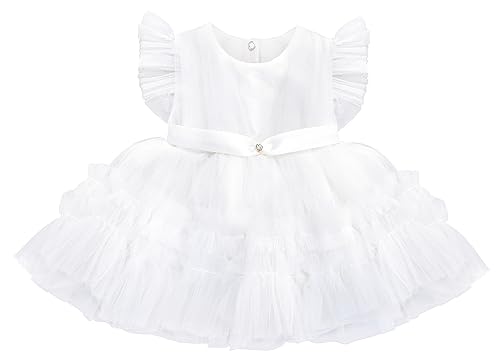 Lilax Baby Girls Ruffle Tulle Dress, Layered Tutu Gown Gift Set2