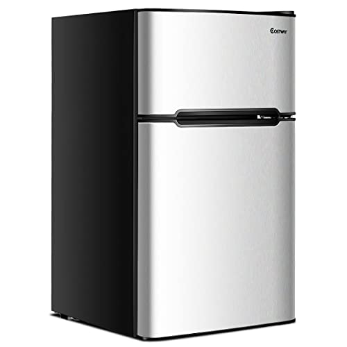 GOPLUS Réfrigérateur 90 L Combiné Réfrigérateur 63L avec Température Réglable 0 à 10 °C et Congélateur 27L avec Température de -15 °C et pour...